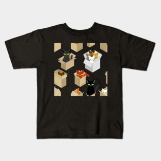 Cats in boxes Kids T-Shirt